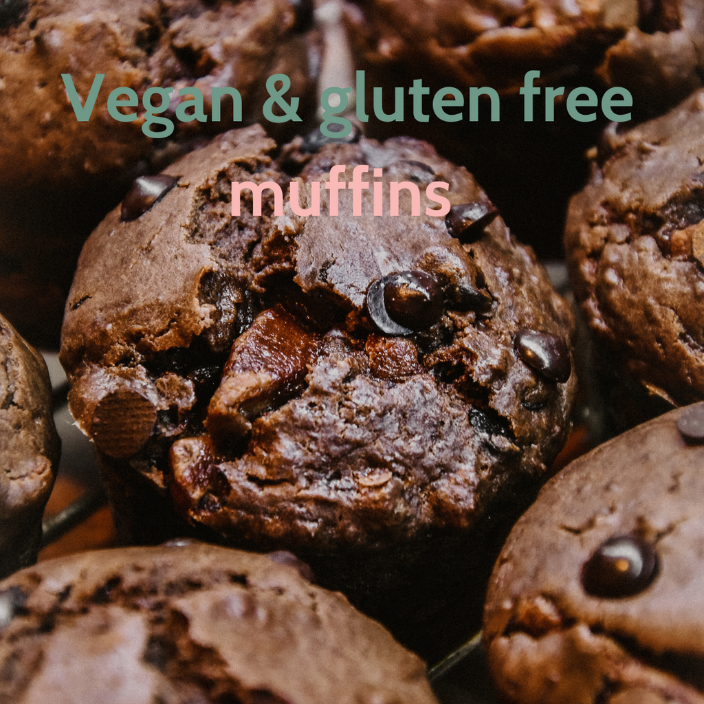 Vegan & gluten free banana and chocolate chip muffins